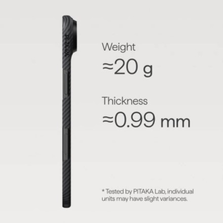 Чехол для iPhone 17 Pitaka Ultra-Slim Case (черный)