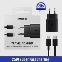 Сетевое зарядное устройство Samsung 25W+Кабель USB-Type-C EP-TA800 черный
