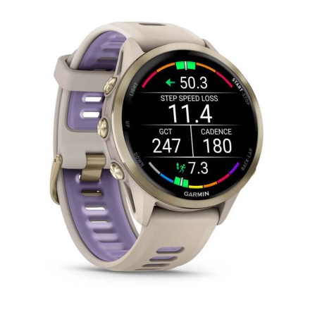 Часы Garmin ForeRunner 970, 47mm (Soft Gold Titanium/French Grey)