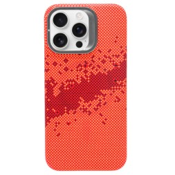 Чехол накладка для iPhone 16 Pro Gurdini Carbon Design с Magsafe (Galaxy Orange)