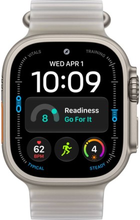 Умные часы Apple Watch Ultra 4, GPS+Cellular, 49 mm, Ocean Band (титановый бежевый/серый)