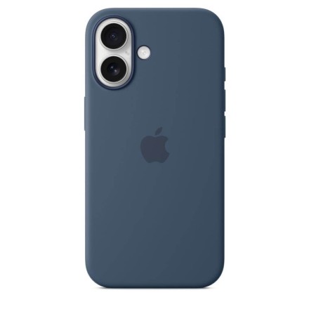 Чехол накладка для iPhone 16 Plus Silicone Case with MagSafe Denim