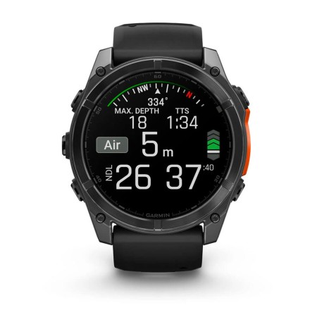 Часы Garmin Fenix 8 AMOLED, 51 mm (Slate Gray/Black Silicone Band)